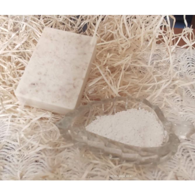 Jabón de Glicerina con Arcilla Blanca