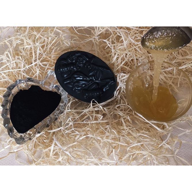 Jabón de Glicerina con Carbón Activado y Miel