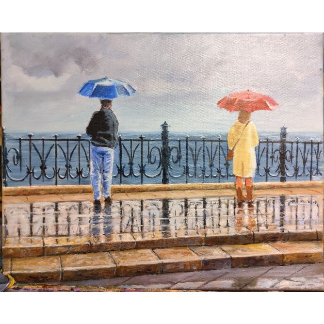 El Balcón bajo la lluvia