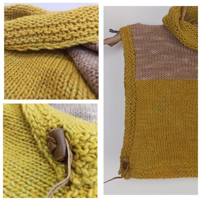 Chaleco pechera de lana 100% merino,moda sostenible