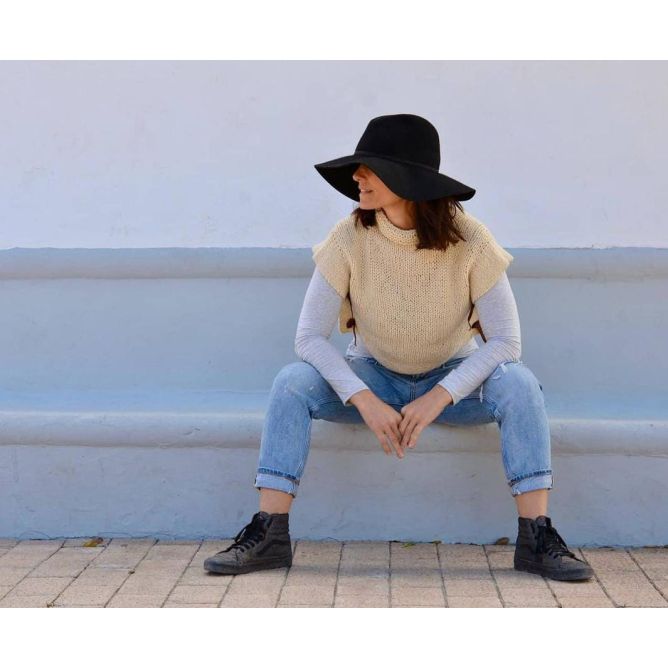 Chaleco de lana100% merino para mujer, moda sostenible,Chaleco top de mujer, ropa boho tribal, chaleco de mujer boho,