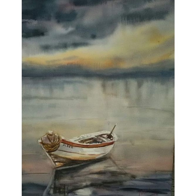 Amaneciendo en el mar