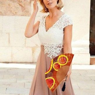 Abanico de mano de seda artesanal vintage en marrón y amarillo: accesorio perfecto para bodas, 10 pulgadas, listo para enviar