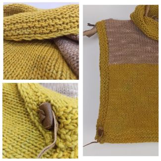 Chaleco pechera de lana 100% merino,moda sostenible