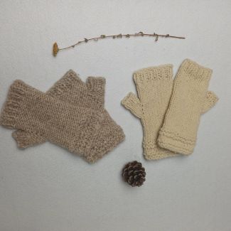 Mitones cortos en lana 100% natural