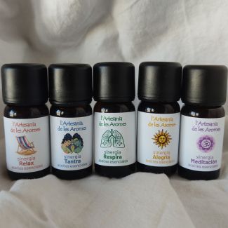 Lote sinergias de aceites esenciales naturales y ecológicos – 5 unidades