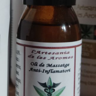 Aceite de masaje antiinflamatorio con árnica, hipérico, cannabis y siempreviva