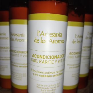 Acondicionador natural 100% con aceite de cáñamo, vitamina B5, aloe vera y manteca de karité