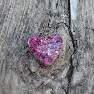 Orgonita forma de corazón para  bolsillo -Fucsia 1