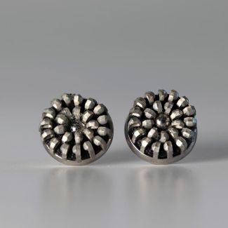 pendientes de boton hechos con cremallera, pendientes boton, pendientes cremallera