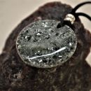 Orgonite pendant grey soft green