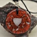 Orgonite pendant burgundy