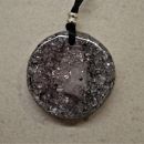 Orgonite pendant shungite soft grey