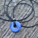 Lapis Lazuli donut pendant 