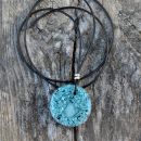 Sea blue pendant orgonite.