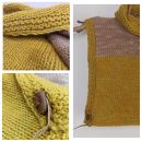 Chaleco pechera de lana 100% merino,moda sostenible