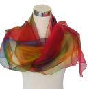 Chal de seda de gasa colorido de alta calidad / Regalo liviano para el Día de la Madre