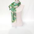 Bufanda de seda satinada verde pintada a mano, chal de moda para mujer, regalo de hija a mamá, 12 x 52 pulgadas 4