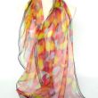 Bufanda de seda colorida pintada a mano, chal de gasa multicolor liviano para mujeres elegantes, regalo de cumpleaños para la mejor amiga 2