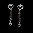 Pendientes Cor con granates