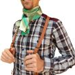 PAÑUELO DE SEDA PARA HOMBRES, pañuelo de seda pintado a mano en verde menta, corbata formal para hombre en verde oliva, regalo de cumpleaños para él, regalo para padre, 52 x 12"