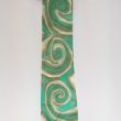 PAÑUELO DE SEDA PARA HOMBRES, pañuelo de seda pintado a mano en verde menta, corbata formal para hombre en verde oliva, regalo de cumpleaños para él, regalo para padre, 52 x 12" 4